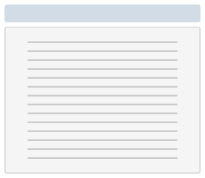 Diagram showing content area with no extra columns.